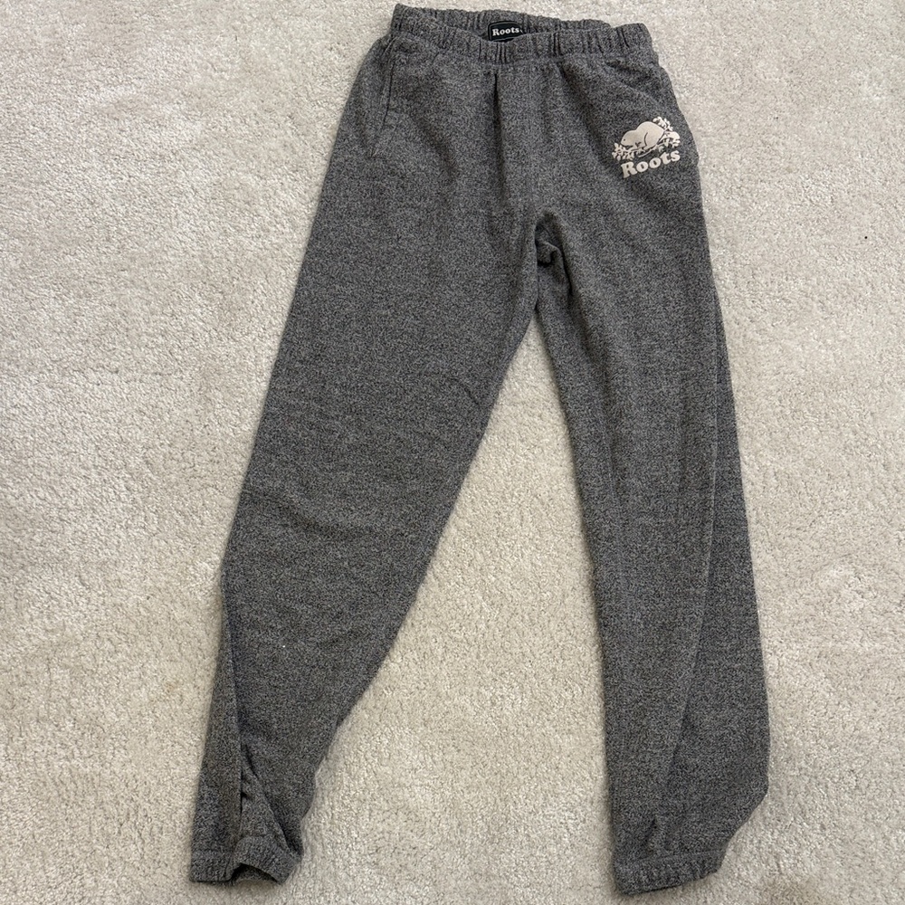 Roots Charcoal Sweat Pants. Size xs